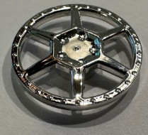 1900 Chrome Silver Wheel Cover 6 Spoke - for Wheel 72206pb01 Custom Chromed by BUBUL