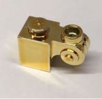   20310_Chrome GOLD Brick, Modified 1 x 1 with Scroll with Open Stud  20310 Custom Chromed by BUBUL