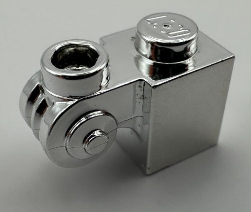 20310_Chrome Silver Brick, Modified 1 x 1 with Scroll with Open Stud  20310 Custom Chromed by BUBUL