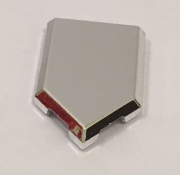 Chrome Silver Tile, Modified 2 x 3 Pentagonal  22385 or 35341 or 35339 Custom Chromed by BUBUL