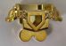 22402 Chrome GOLD Minifigure Armor Breastplate with Shoulder Pads Large, Pentagonal Cutout and 4 Studs on Back Custom Chromed by BUBUL