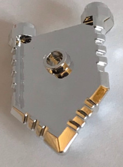 22408 Chrome Silver Minifigure, Shield Pentagonal Custom chromed by Bubul