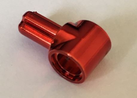 22961 Chrome RED Technic, Axle and Pin Connector Hub with 1 Axle  22961 Custom Chromed by BUBUL