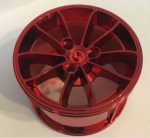   Chrome-RED Wheel 62.3mm D. x 42mm Technic Racing Large  part 23800 Custom Chromed by BUBUL
