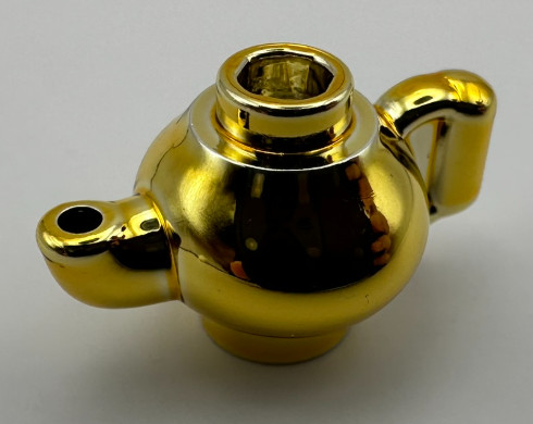 23986 Chrome Gold Minifig, Utensil Teapot  Custom Chromed by BUBUL