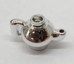   Chrome Silver Minifig, Utensil Teapot   23986  Custom Chromed by BUBUL