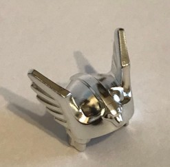 24088 Chrome Silver Minifigure, Headgear Helmet with Wings and Eagle Head Custom Chromed by BUBUL