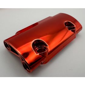   24119 Chrome RED Technic, Panel Curved 7 x 3 with 2 Pin Holes through Panel Surface  24119 Custom Chromed by BUBUL