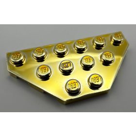   2419 Chrome GOLD Wedge, Plate 3 x 6 Cut Corners Custom Chromed by BUBUL