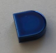 24246 Chrome BLUE Tile, Modified 1 x 1 Half Circle Extended (Stadium) with Groove  24246  or 35399 , 35398 Custom Chromed by BUBUL