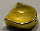   24246 Chrome Gold Tile, Modified 1 x 1 Half Circle Extended (Stadium) with Groove  24246  or 35399 , 35398 Custom Chromed by BUBUL