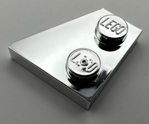 24299 | Chrome Silver Wedge, Plate 2 x 2 Left | Custom Chromed by BUBUL
