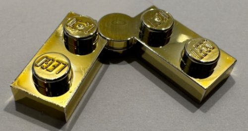 2429 Chrome Gold Hinge Plate 1 x 4 Swivel Top / Base Complete Assembly  73983 2429c01 Custom chromed by BUBUL