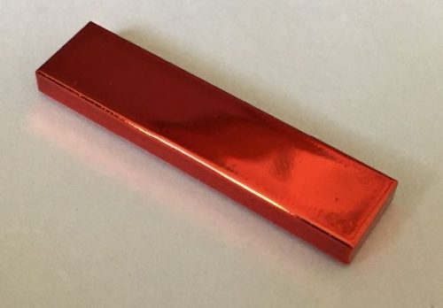 2431 Chrome RED Tile 1 x 4  Custom Chromed by BUBUL