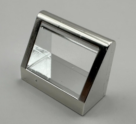 2432 Chrome Silver Tile, Modified 1 x 2 with Handle  2432 Custom Chromed by BUBUL