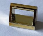   2432 Chrome Gold Tile, Modified 1 x 2 with Handle  2432 Custom Chromed by BUBUL