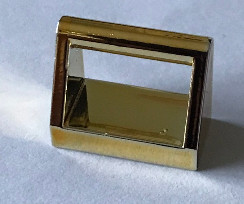 2432 Chrome Gold Tile, Modified 1 x 2 with Handle  2432 Custom Chromed by BUBUL