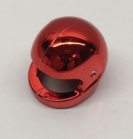 2446_Chrome-RED Minifig, Headgear Helmet Standard    part 2446 alternate 30124 or 88415   Custom chromed by BUBUL