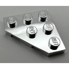   2450 Chrome Silver Wedge, Plate 3 x 3 Cut Corner Custom chromed by Bubul