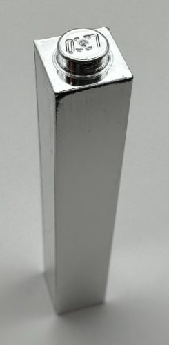 Chrome Silver Brick 1 x 1 x 5 - Blocked Open Stud or Hollow Stud 2453a or 2453 or 2453b Custom Chromed by BUBUL