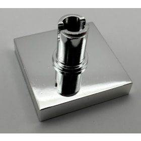   Chrome Silver Tile, Modified 2 x 2 with Pin  2460 Custom Chromed by BUBUL