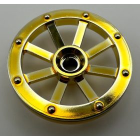   2470 Chrome Gold Wheel Wagon Small (27mm D.)  Custom Chromed by Bubul   