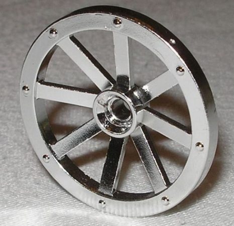 Chrome Silver Wheel Wagon Small (27mm D.)    Part:2470  Custom Chromed by Bubul   