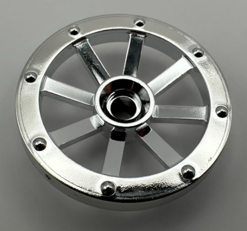 Chrome Silver Wheel Wagon Small (27mm D.)    Part:2470  Custom Chromed by Bubul   