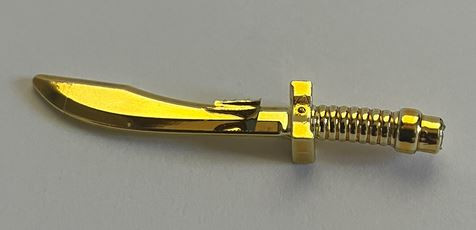 25111 Chrome Gold Weapon Sword, Saber/Dao Curved Blade and Hilt with Bar End Custom Chromed by BUBUL