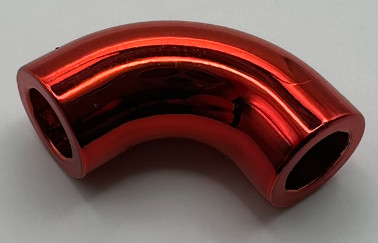 25214 | Chrome Red Brick, Round 1 x 1 d. 90 Degree Elbow - No Stud - Type 2 - Axle Hole Similar: 71076 | Custom Chromed by Bubul