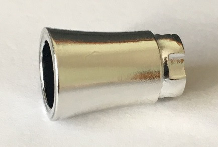 2536 Chrome Silver Plant, Tree Palm Trunk - Short Connector, Axle Hole with 2 Inside Prongs Part:2536d Custom Chromed by Bubul