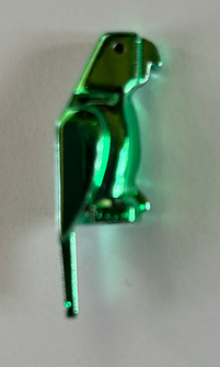 2546 Chrome GREEN Bird Parrot Custom Chromed by Bubul