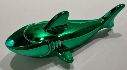 2547 Green Shark with Pointed Nose and Debossed Eyes  Custom chromed by Bubul