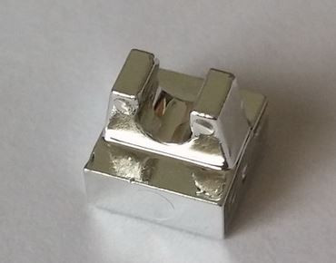 2555 Chrome Silver Tile, Modified 1 x 1 with Clip Part:2555 or 15712 chromed by Bubul