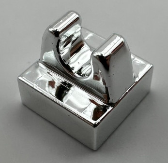 2555 Chrome Silver Tile, Modified 1 x 1 with Clip Part:2555 or 15712 chromed by Bubul