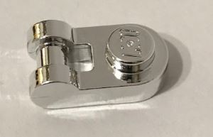 26047 Chrome Silver Plate, Modified 1 x 1 Rounded with Handle   Custom Chromed by BUBUL