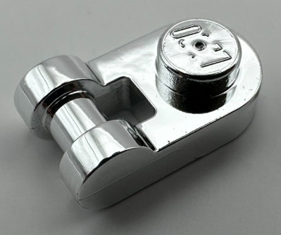 26047 Chrome Silver Plate, Modified 1 x 1 Rounded with Handle   Custom Chromed by BUBUL