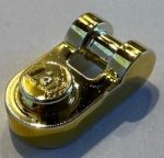   26047 Chrome Gold Plate, Modified 1 x 1 Rounded with Handle   Custom Chromed by BUBUL