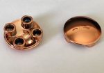   2654 Chrome COPPER Plate, Round 2 x 2 with Rounded Bottom Part:2654 or 54196  Custom chromed by Bubul