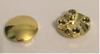 2654 Chrome Gold Plate, Round 2 x 2 with Rounded Bottom (Boat Stud) 2654 or 54196 Custom chromed by Bubul