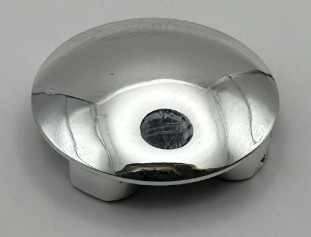 2654, 54196 | Chrome Silver Plate, Round 2 x 2 with Rounded Bottom (Boat Stud) | Custom Chromed by Bubul
