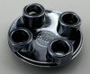 2654, 54196 | Chrome Titan Plate, Round 2 x 2 with Rounded Bottom (Boat Stud) | Custom Chromed by Bubul