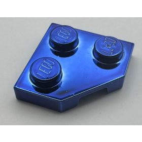   26601 Chrome Blue Wedge, Plate 2 x 2 Cut Corner  Custom Chromed by BUBUL