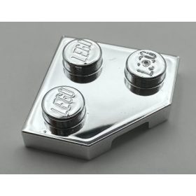   26601 Chrome Silver Wedge, Plate 2 x 2 Cut Corner  Custom Chromed by BUBUL
