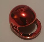 Chrome-RED Technic, Figure Accessory Helmet  part 2715  Custom Chromed by BUBUL