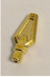 27257 Chrome Gold Minifig, Weapon Spear Tip Custom Chromed by BUBUL