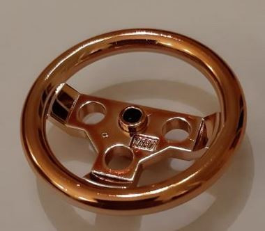 2741_COPPER Chrome COPPER Technic, Steering Wheel Large  2741 Custom Chromed by BUBUL