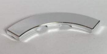 27507 Chrome Silver Tile, Round Corner 4 x 4 Macaroni Wide  27507 Custom Chromed by BUBUL