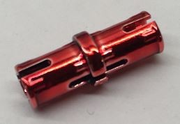 2780 Chrome RED Technic, Pin with Friction Ridges Lengthwise WITH Center Slots  2780 Custom Chromed by Bubul