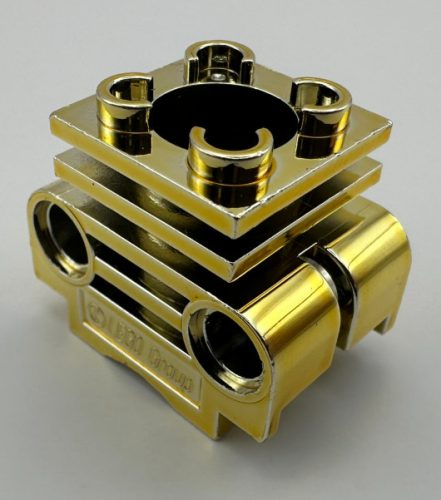 2850 Chrome Gold Technic Engine Cylinder  Custom chromed by Bubul